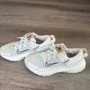 Nike White and Gray Athletic Shoes